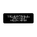 Search for monogram return address labels weddings Black