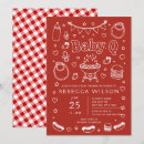 Search for baby q invitations Red gingham