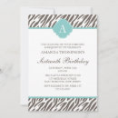Recherche de rayures de zèbre invitations Moderne
