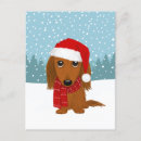 Search for dog christmas postcards Dachshund