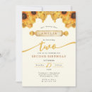 Search for 2nd bee birthday invitations Sunflower