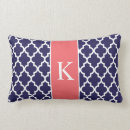 Search for navy blue and coral pillows Initial