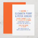 Search for blue and orange wedding invitations Chic