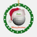 Search for santa golf ornaments Golfer