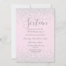 Search for pink and silver sweet 16 invitations Party