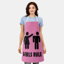 Search for funny feminist aprons Pink