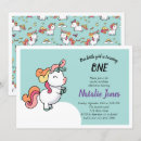 Recherche de licornes kawaii invitations Girly