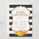 Search for pink black gold baby shower invitations Black and white stripes