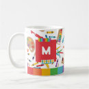 Recherche de rayures colorées tasses Teacher