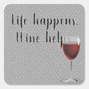 Recherche de vin drôle autocollants Rouge