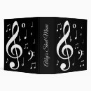 Search for music note binders Black and white