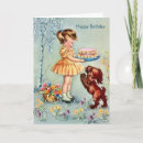 Search for vintage for her birthday cards Girl