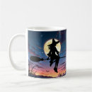 Search for witch on broom mugs Night