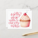 Search for cherry cupcake postcards Cherry on top