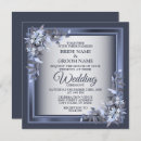 Search for navy and silver wedding invitations Modern