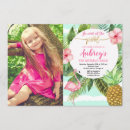 Search for pink pool party invitations Tropical