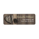 Search for wood heart return address labels Elegant