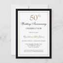 Search for 50th wedding anniversary invitations Script calligraphy