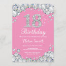 Search for pink diamond invitations Pink and silver