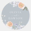 Search for blue and peach wedding stickers Floral