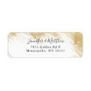 Search for brushed gold return address labels Foil