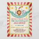 Search for vintage circus birthday invitations Big top birthday