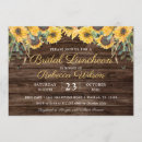 Search for rustic bridal luncheon invitations Sunflower