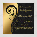 Recherche de feuille tourbillonné invitations Fête d'anniversaire