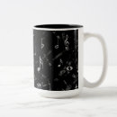 Search for music notes pattern mugs Black and white