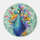 Recherche de oiseaux exotiques magnets Paon
