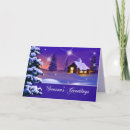 Search for snowy night christmas cards Snow scene