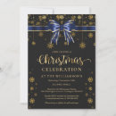 Search for blue and gold christmas invitations Classic