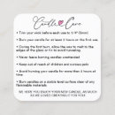Search for candles business cards Candle care instructions