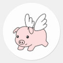 Search for pigs with wings stickers Flying pig