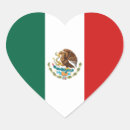 Recherche de coeur mexicain autocollants Drapeaux du monde