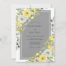 Search for yellow and gray wedding invitations Floral