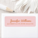Search for pink and orange return address labels Minimal