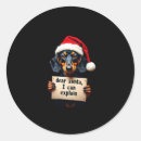 Search for christmas dachshund stickers Dogs