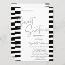 Search for black silver sweet 16 invitations Princess