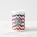Recherche de zigzag gris tasses Monogramme