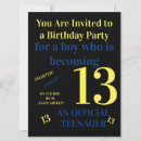 Search for official teenager invitations Boy