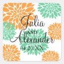 Search for peach and mint wedding stickers Floral