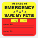 Search for pet emergency stickers Alert