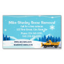 Search for snow removal business cards Plowing