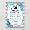 Search for aqua birthday invitations Stripes