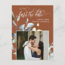 Search for fall leaves save the dates Terracotta