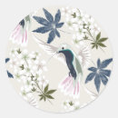 Search for hummingbird and flower stickers Blue