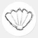 Recherche de coquillage blanc autocollants Vie marine