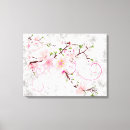 Search for pink cherry blossom canvas prints Bird