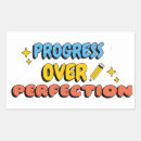 Search for progress not perfection stickers School